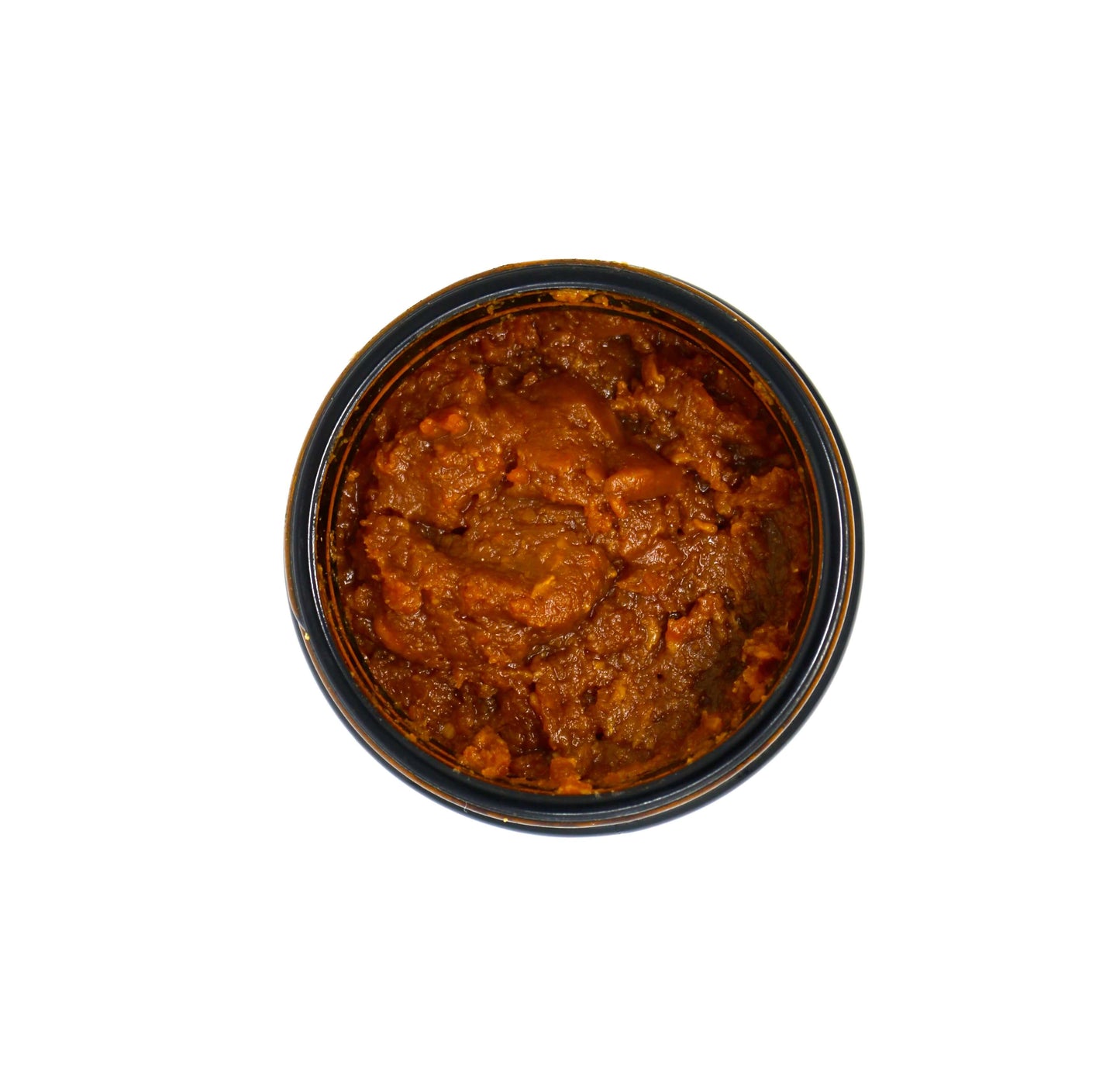 A top view of Shen Blossom's 3 Year Miso paste with the lid removed