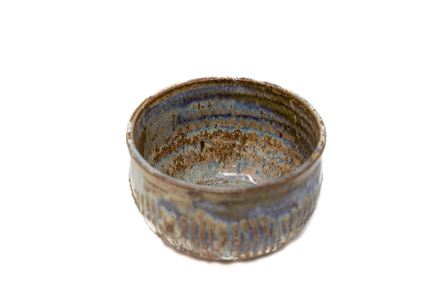 Up close side profile picture of a Chawan tea bowl