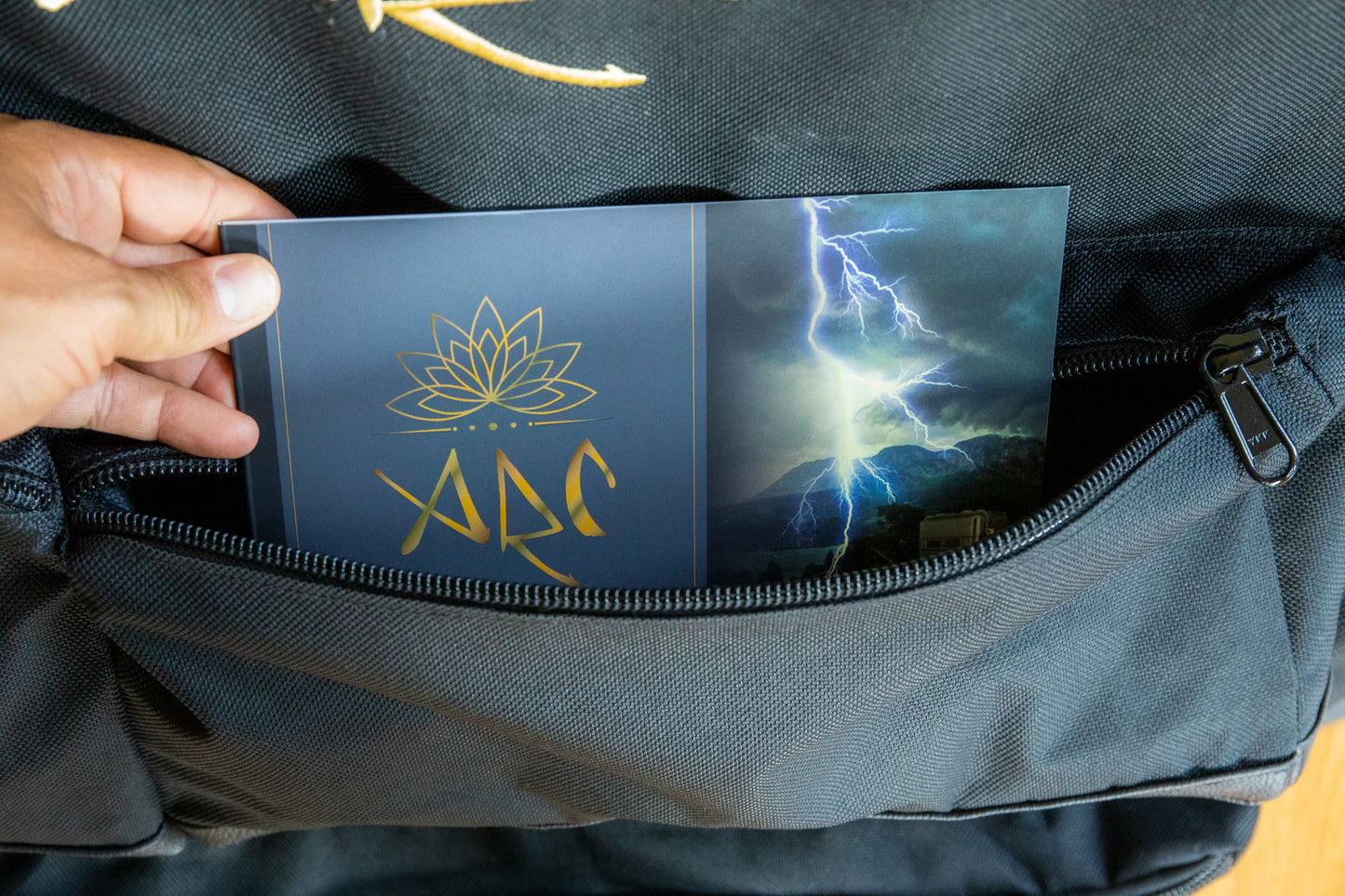 ARC PEMF Manual in pocket of carrying case