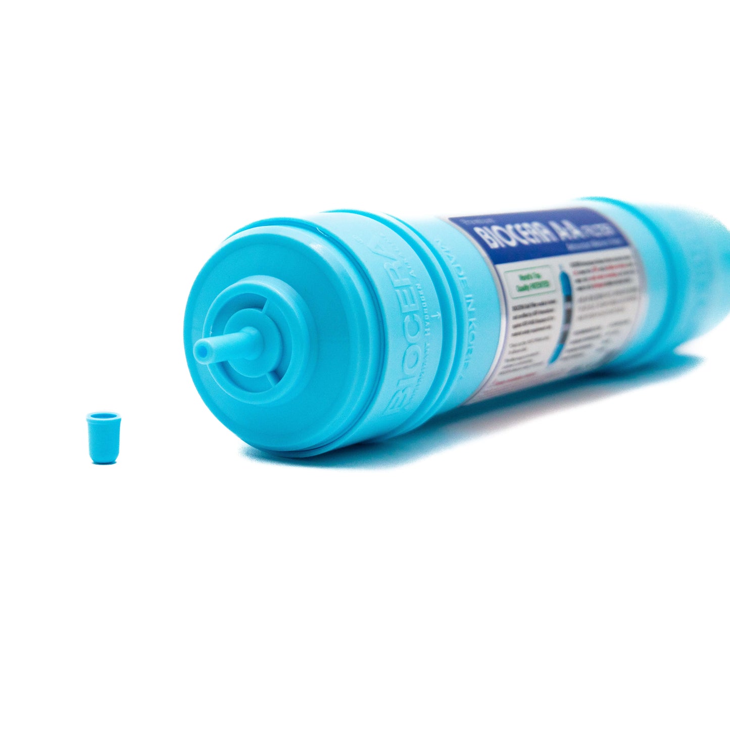 A photograph of a Biocerra water filter