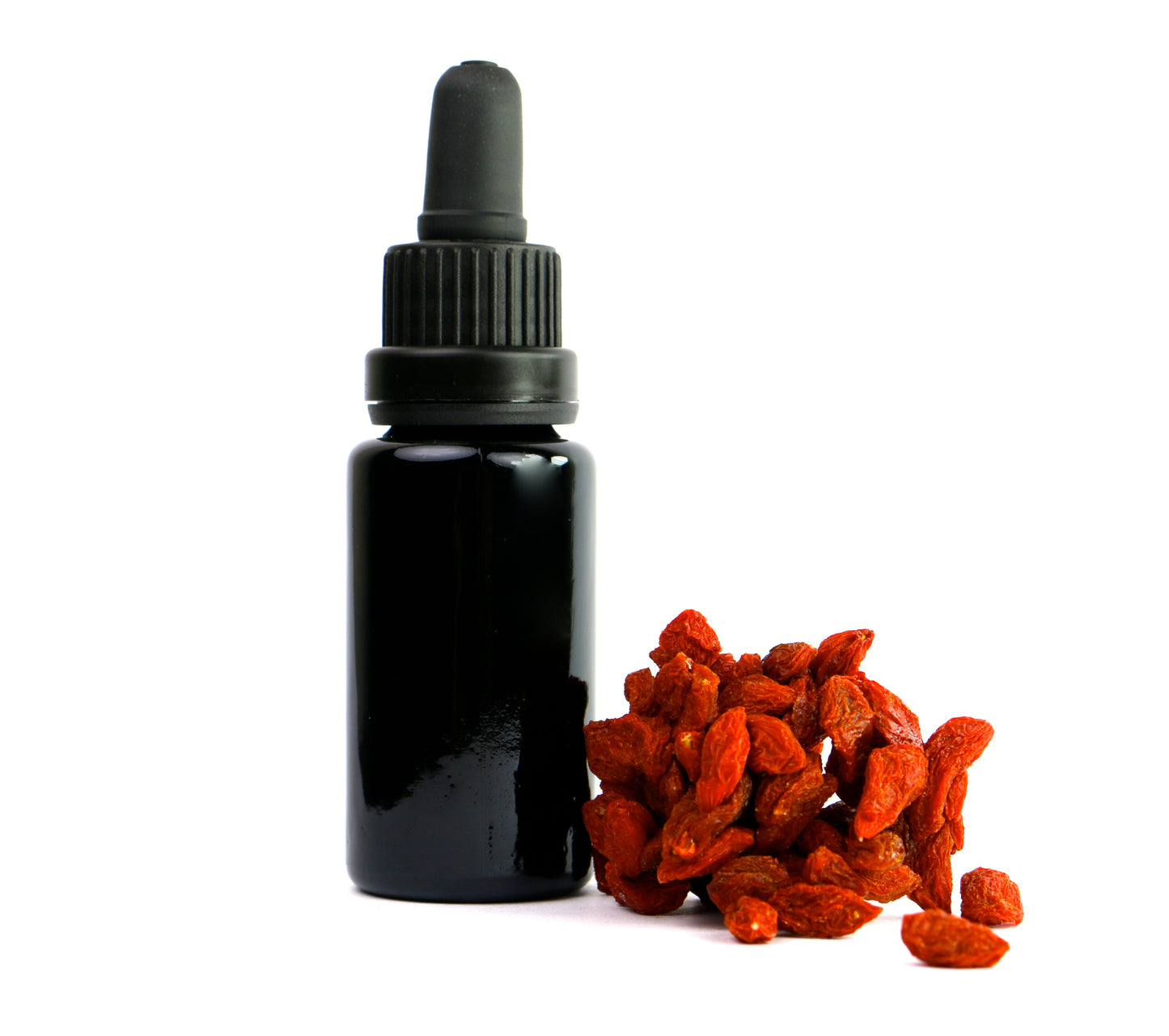 Goji Berry Extract bottle with dried goji berries