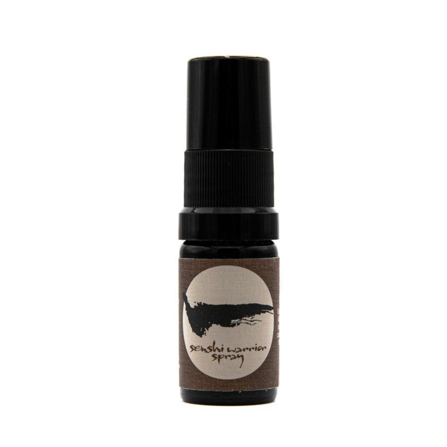 A close up of Shen Blossom's Senshi Warrior Spray pictured on a white background