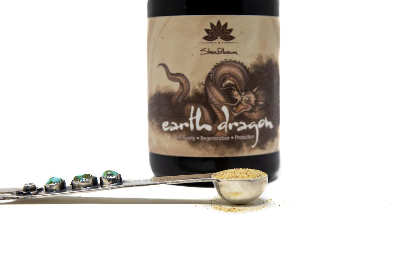 Shen Silver Measuring Spoon 1/4 Teaspoon with Earth Dragon
