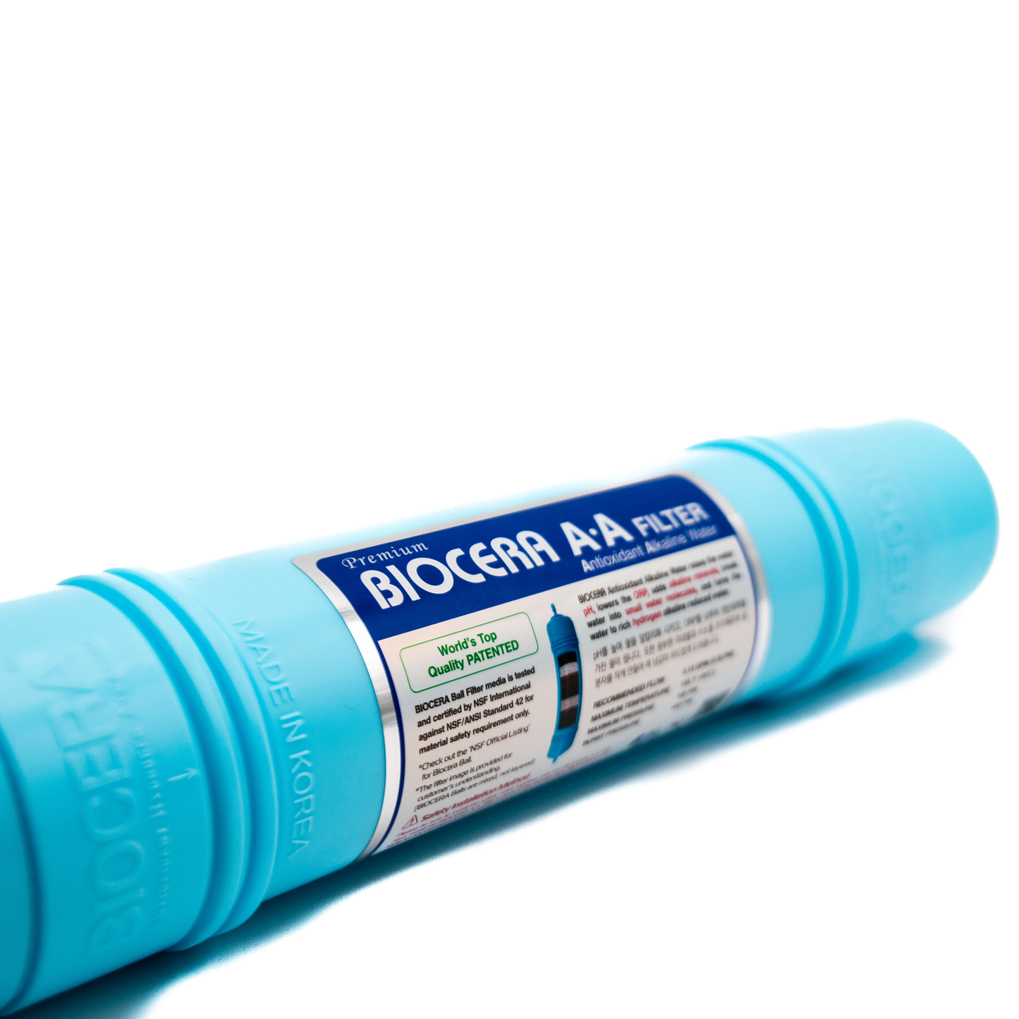 A photograph of a Biocerra water filter