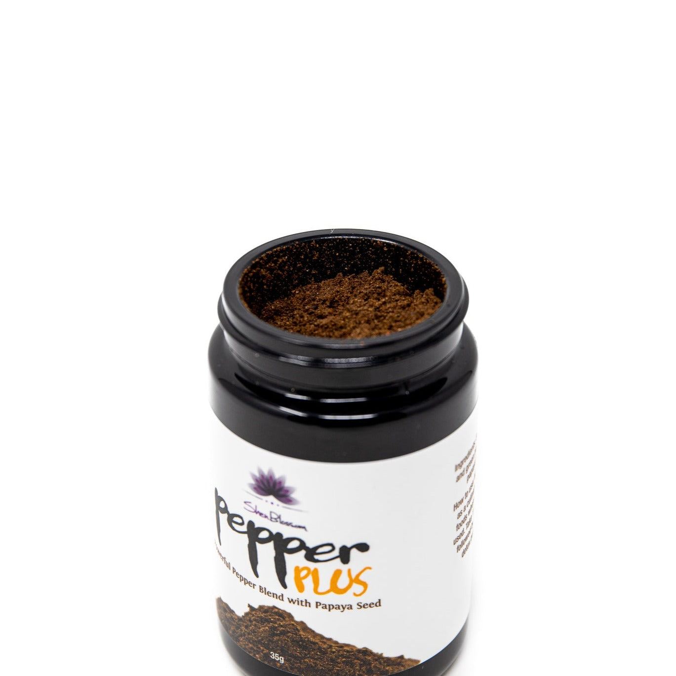 Photo inside of Shen Blossom's Pepper Plus jar
