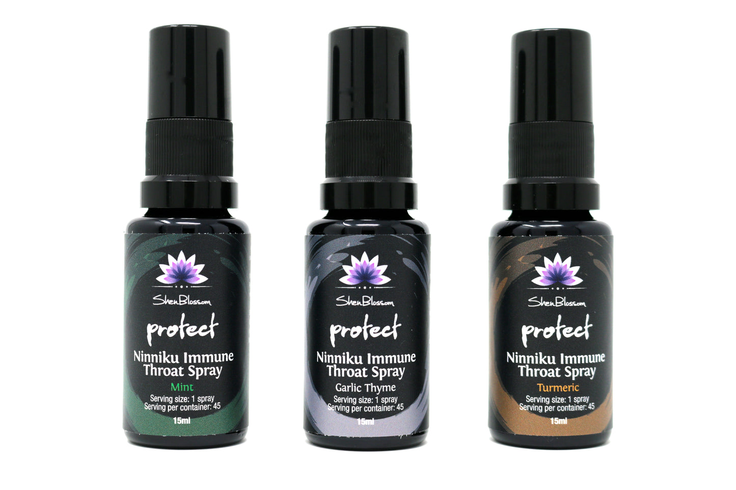 Photo of Mint, Garlic Thyme and Turmeric Protect products