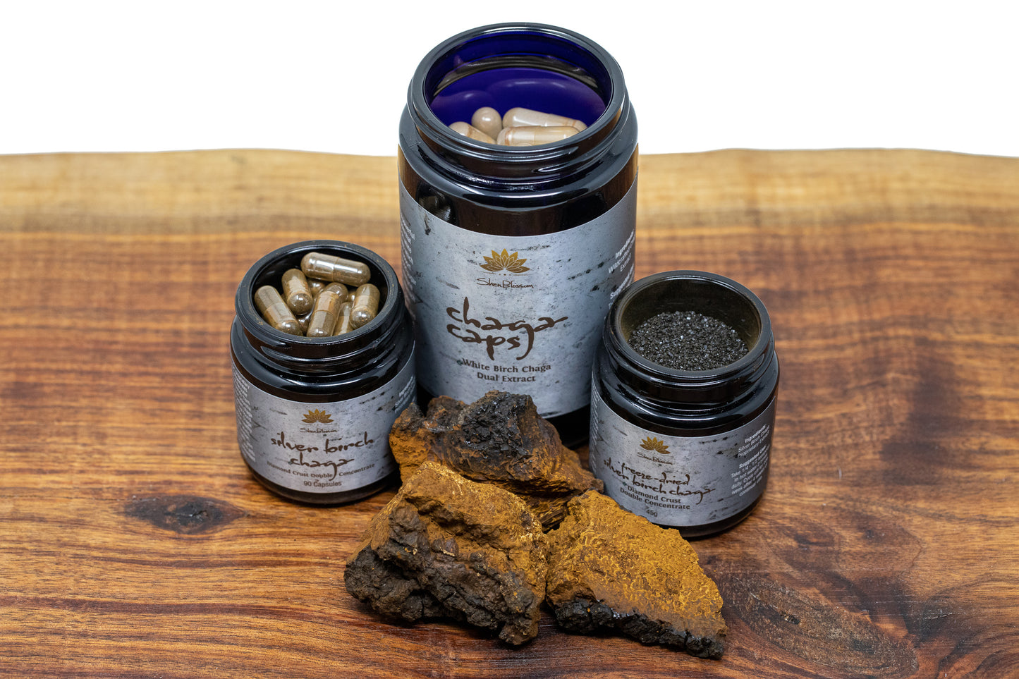 Chaga capsules and diamond crust
