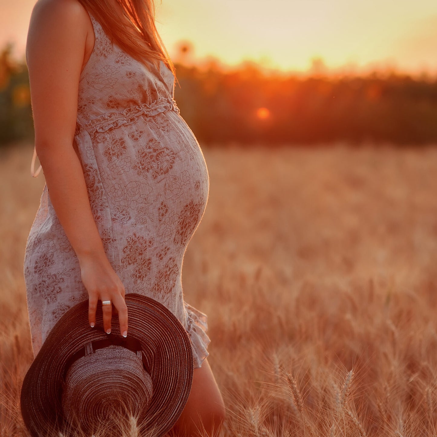 Pregnant Woman in Field