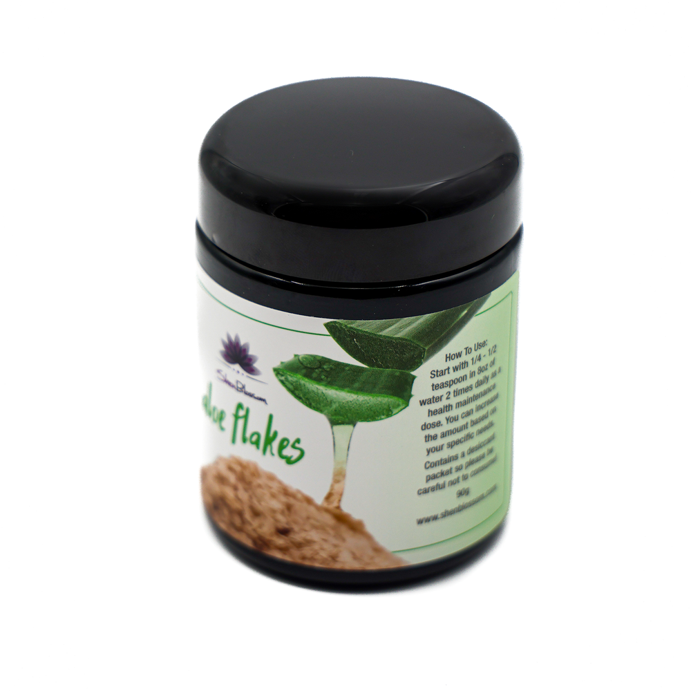 jar ofShen Blossom's Aloe Flakes