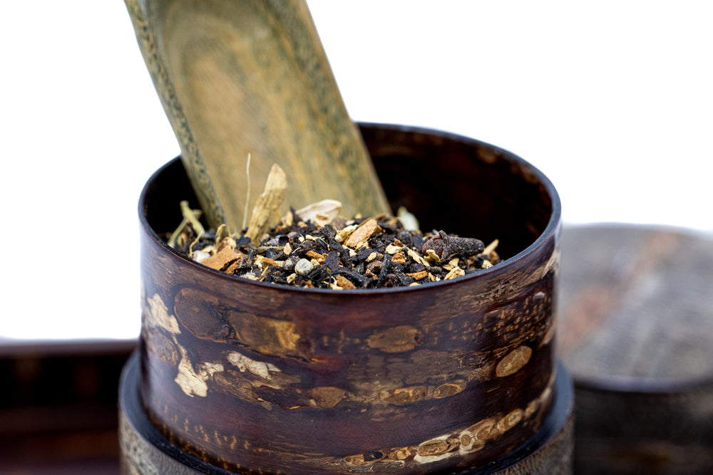 Close of of chai tea blend