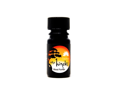 Pictured is a bottle of Shen Blossom's Aka Hinoki Blood Purifier on a white background